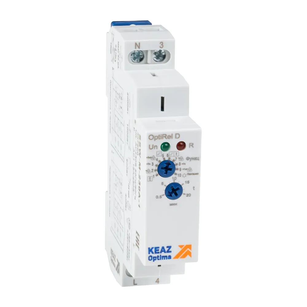 Реле лестничного освещения OptiRel D SSW-M-230A-1 многофункциональное 16А 1СО 230АС КЭАЗ Optima (от-ка) 357860
