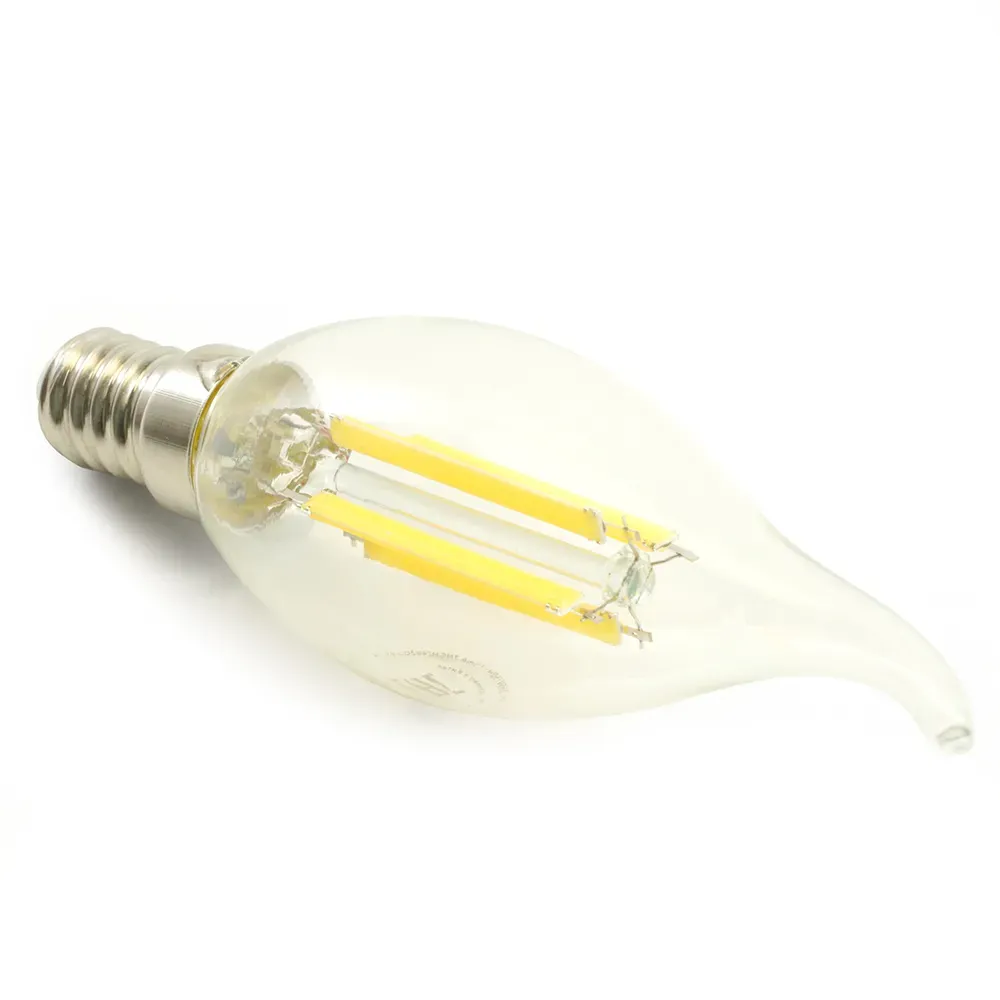 Лампа светодиодная LED 8вт Е14 теплый свеча на ветру FILAMENT Feron.PRO