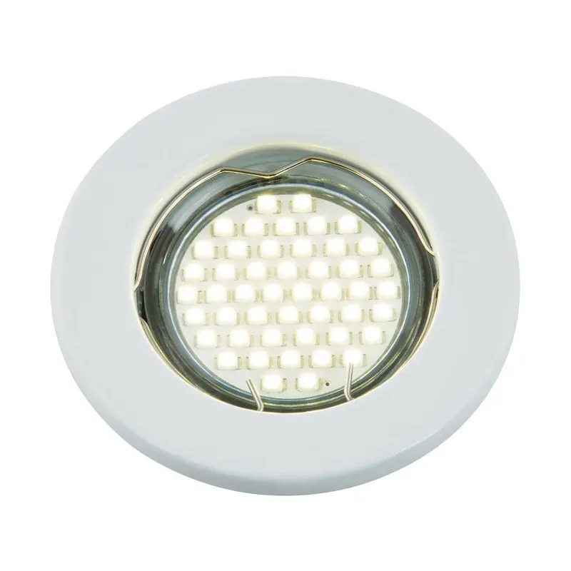 Светильник декоративный встраиваемый  ''Arno''. Без лампы, цоколь GU5.3. металл, цвет белый. Штампованный. DLS-A104 GU5.3 WHITE Uniel UL-00000906