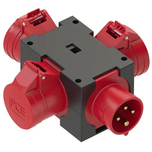 Компактная распределительная коробка ST. ANTON, вход-вилка CEE32A/5P, выход-3xCEE32A/5P AlpenBox 00-00002759