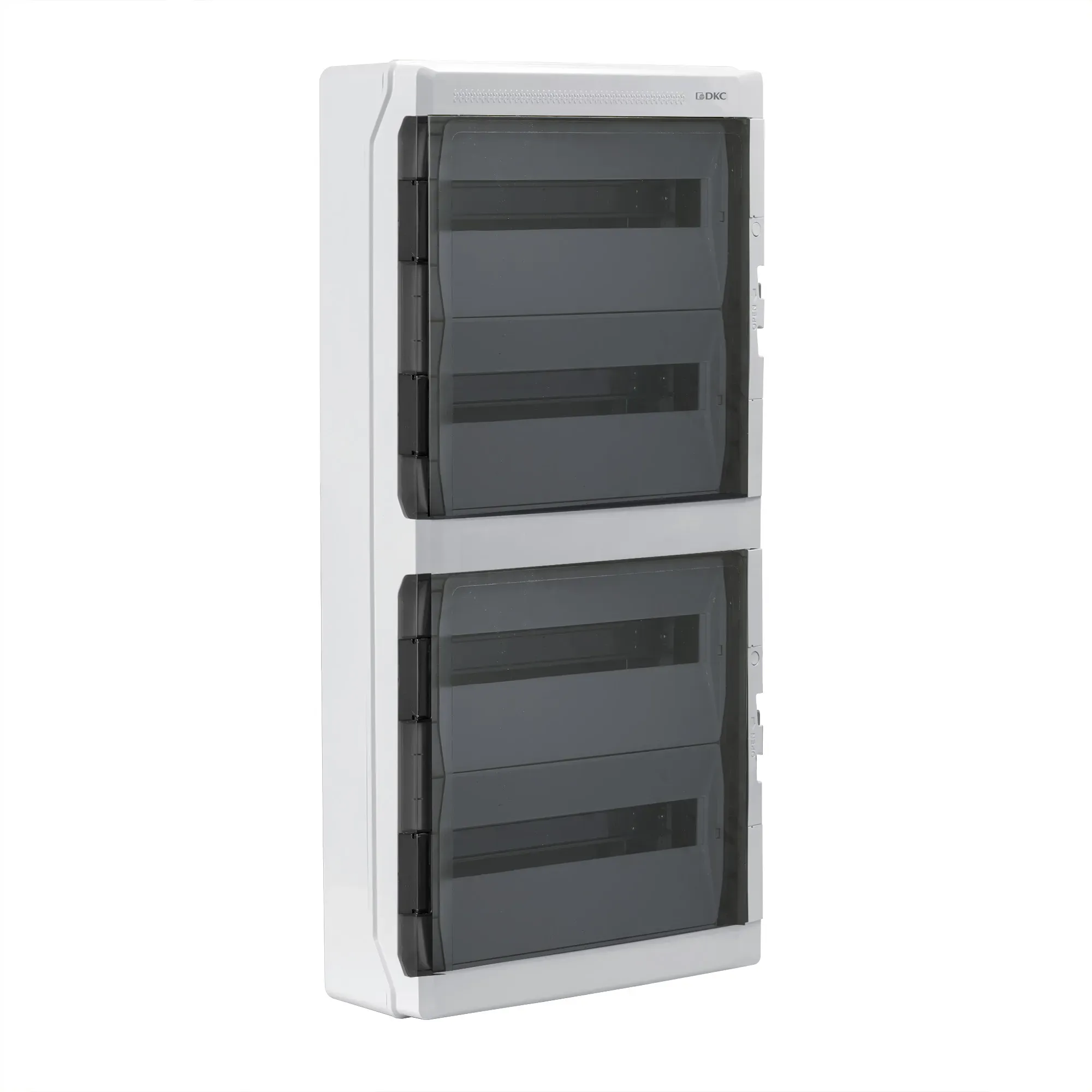 Щиток настенный с дверцей 72 мод.,ip65, серый, с клеммным блоком 63а ДКС RB72W6TGD