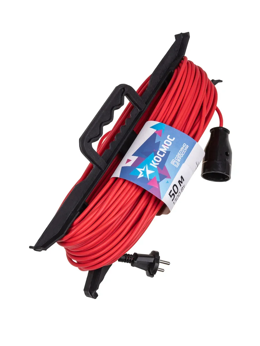 Удлинитель КОСМОС рамка 6А 1 гн ПВС 2*0,75 50м КОСМОС YPKsm50m-1g(6A)