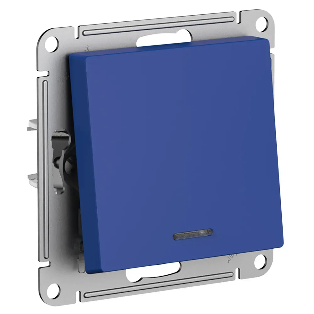 ATLASDESIGN выключатель одноклавишный с подсветкой, сх.1а, 10АХ, механизм, АКВАМАРИН SE (Потенциал) ATN001113