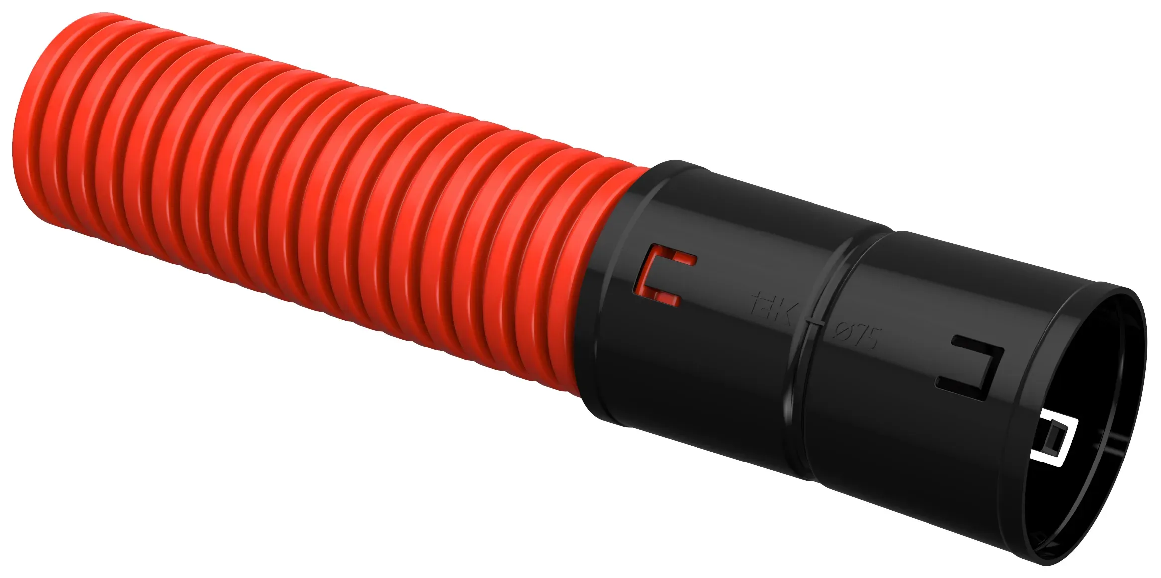 Труба гофрированная двустенная пнд/пвд d=75 красная (50м) IEK CTG12-075-K04-050-R