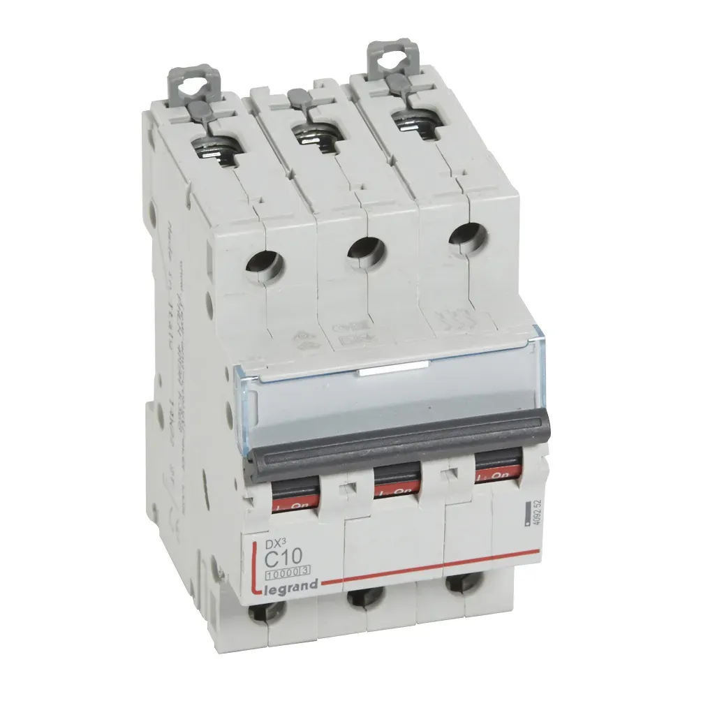 Выключатель автоматический трехполюсный 10а c dx3 10kа/16kа LEGRAND/DACCORD 409252
