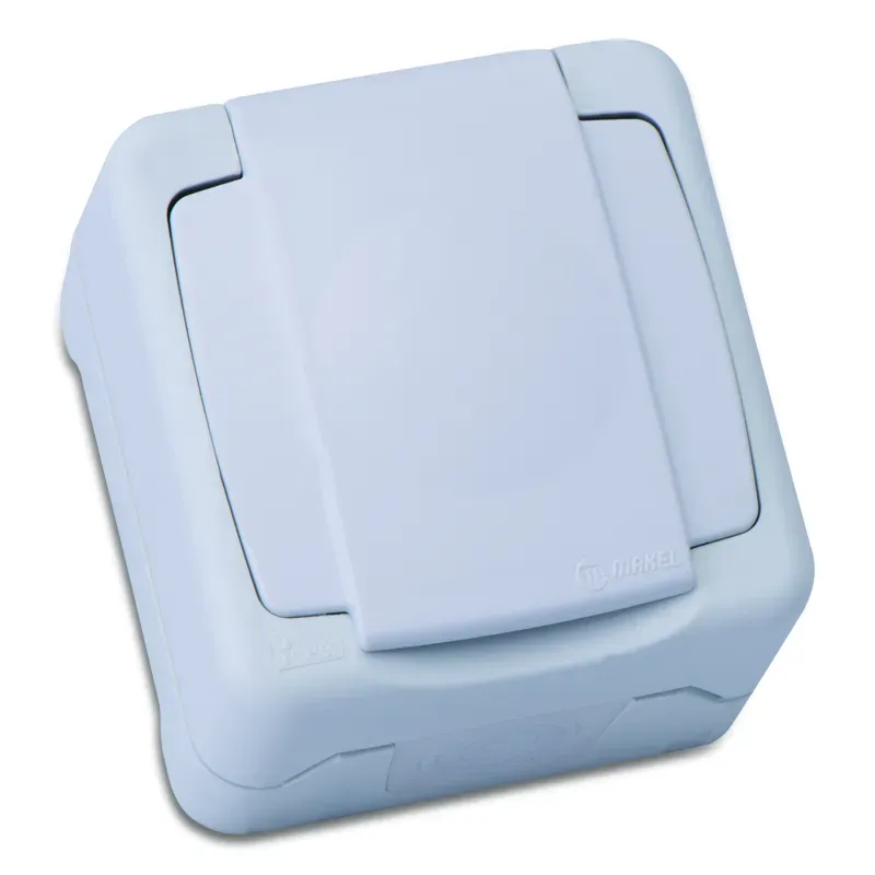 Lillium Natural Kare Розетка с/у с з/к и подн.крышкой белая 250В Makel 36001029