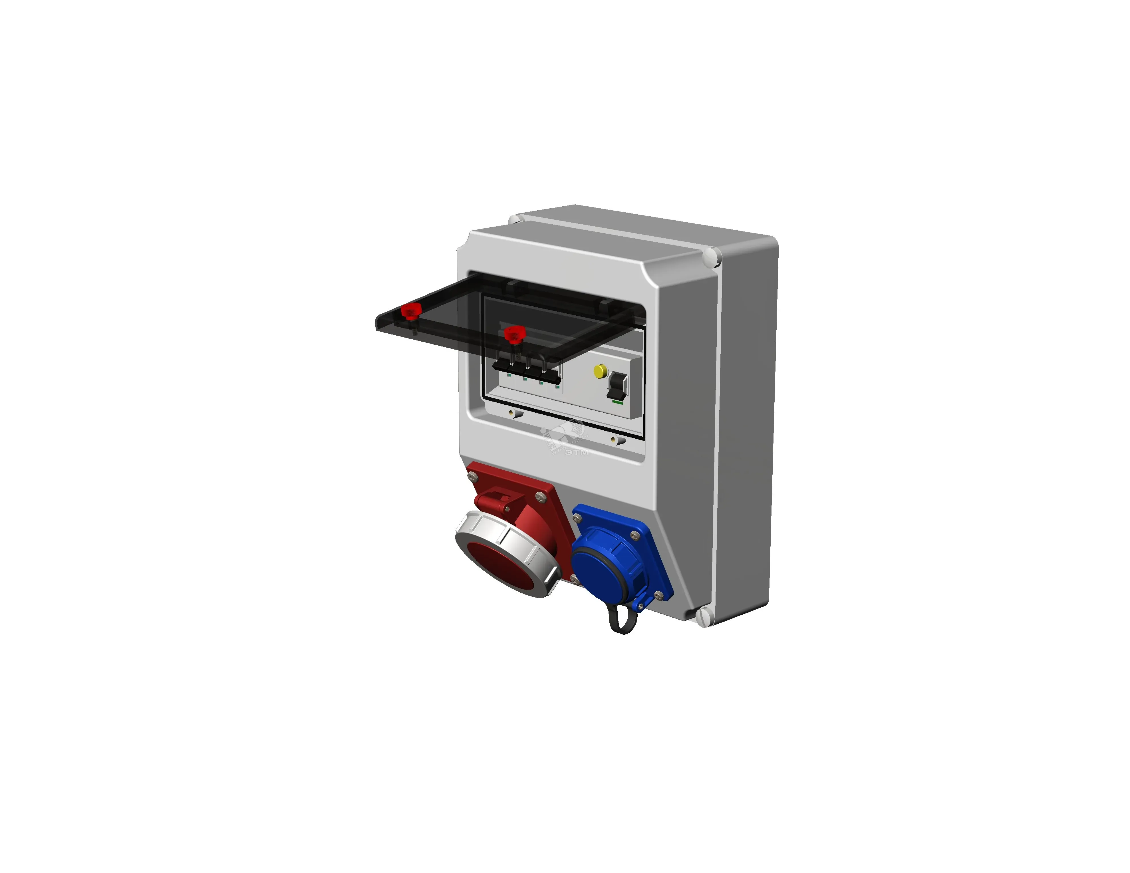 Устройство распределительное настенное пластик IP67 40A корпус 222х284х122 серый AlpenBox 00-00010825