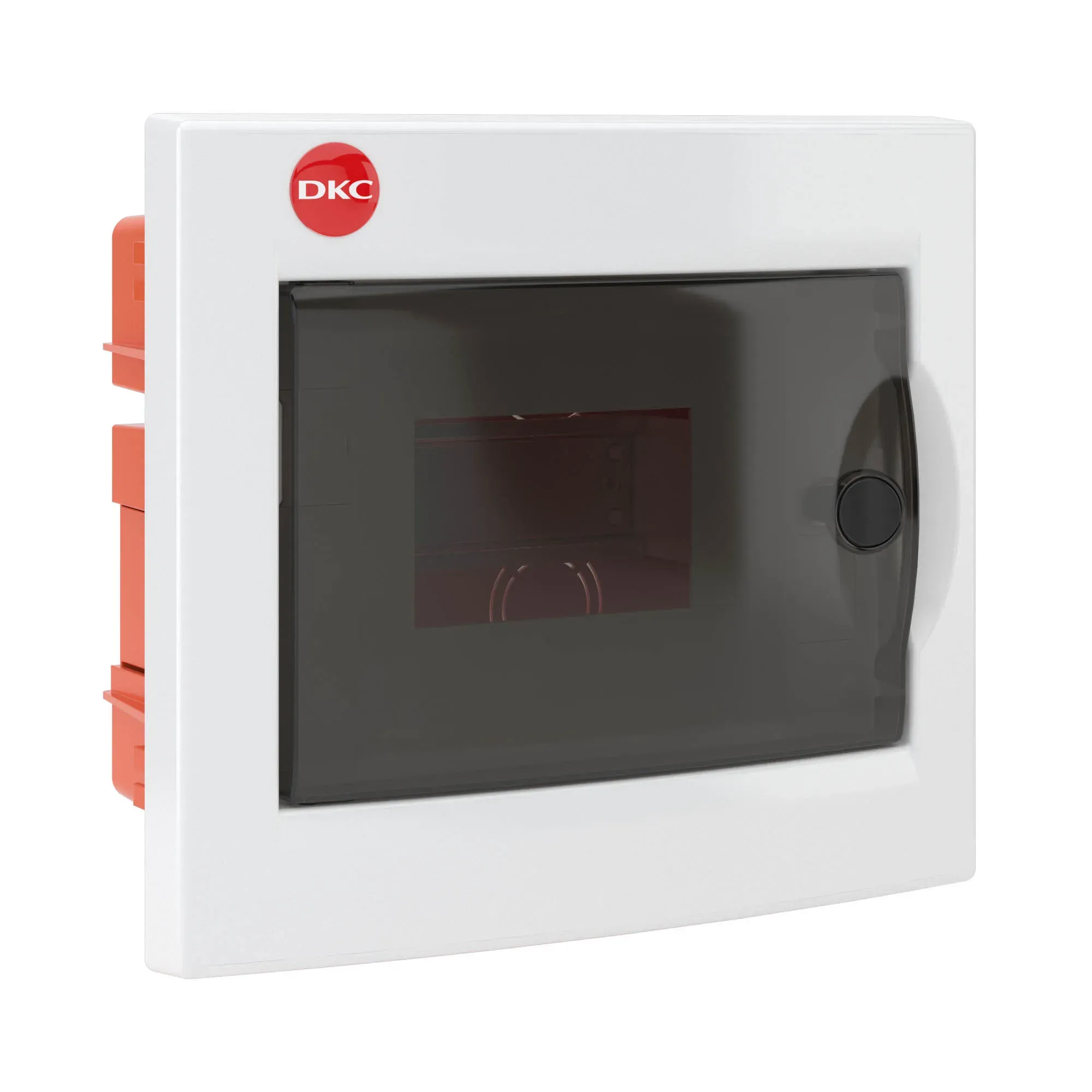 Щит распределительный встраиваемый 4 модуля с дверцей ip41 белый ДКС 81504