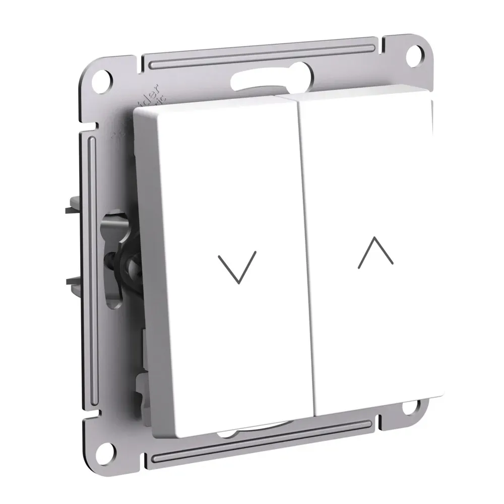 ATLASDESIGN 2-клавишный ВЫКЛЮЧАТЕЛЬ ЖАЛЮЗИ, 10А, мех., БЕЛЫЙ SE (Потенциал) ATN000119