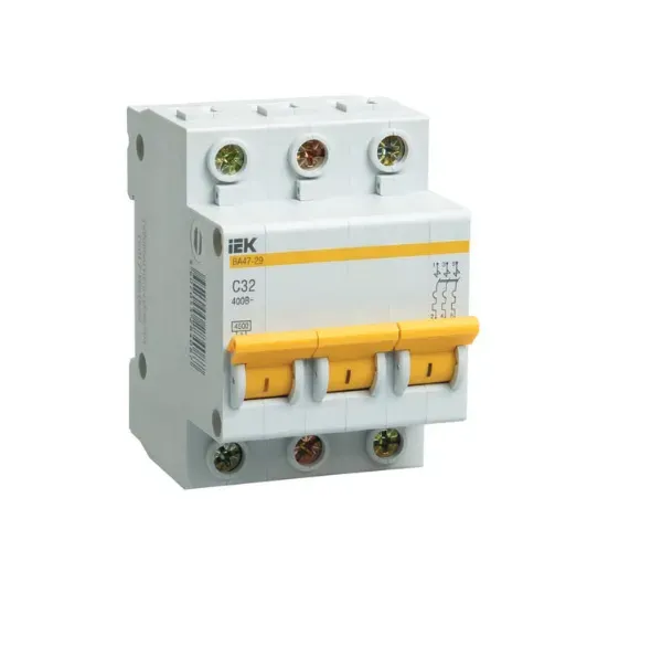 Выключатель автоматический трехполюсный 32а c ва47-29 4.5ка IEK MVA20-3-032-C