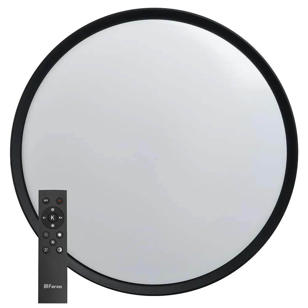 Светильник светодиодный ДБО-80w 3000-6500К max 5600Лм управляемый черный FERON 48073