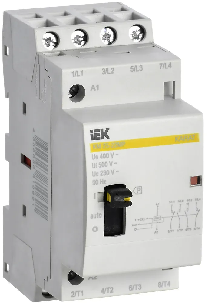 Контактор модульный с ручным упр. КМ25-22МР AC KARAT IEK MKK12-25-22
