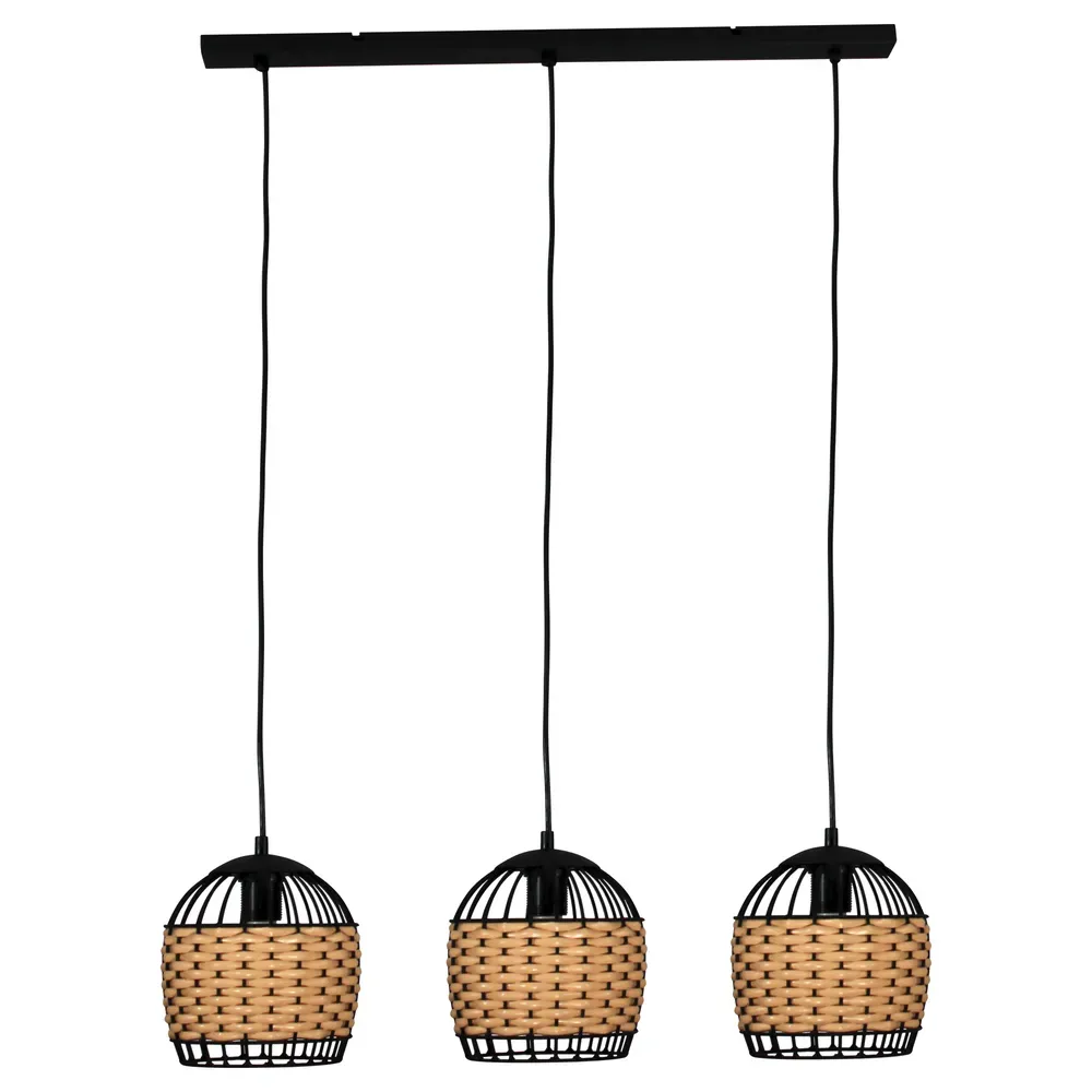 Светильник Кантри 231 черн.муар НСБ 01-3х60-170 Е27 ИМ подвесной оплетенный ЭЛЕТЕХ 1005405194