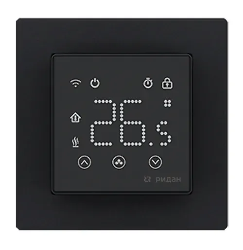 Терморегулятор с комбинацией датчиков Ридан Clever с Wi-Fi черный 16А ДЕВИ 21RT0109R