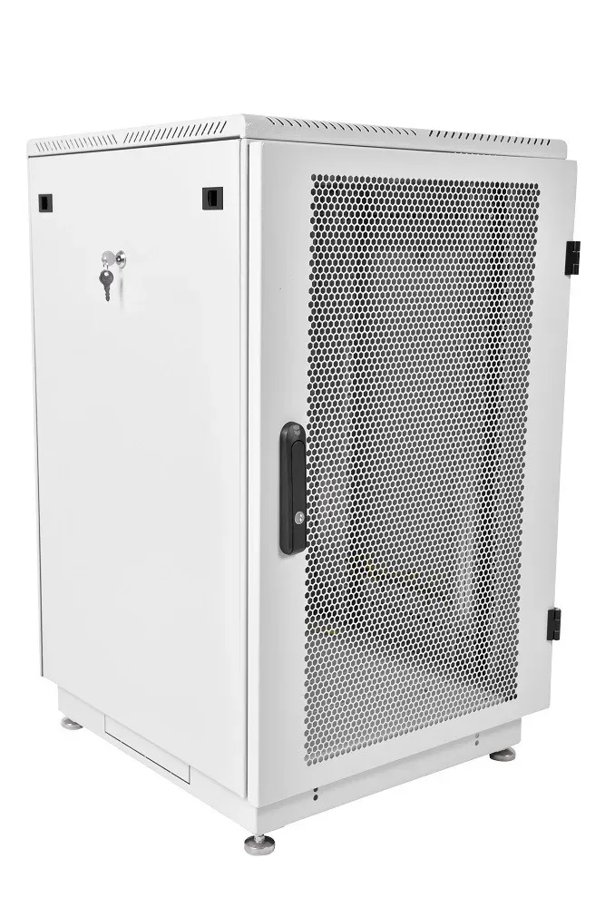 Шкаф телекоммуникационный напольный 24u (600 х 800) дверь перфорированная ЦМО ШТК-М-24.6.8-4ААА