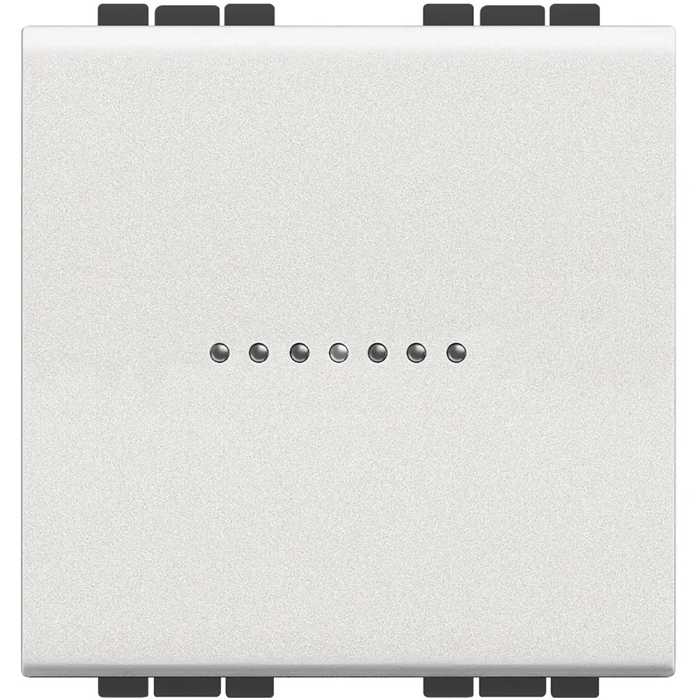 Livinglight. Выключатель аксиальный одноклавишный 10А 250В. Автоматические клеммы. 2 модуля. Цвет Белый LEGRAND N4051M2AN