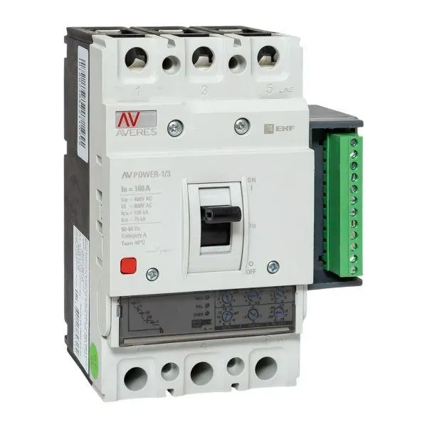 Автоматический выключатель av power-1/3 160а 100ka etu2.2 averes EKF MCCB-13-160H-2.2-AV
