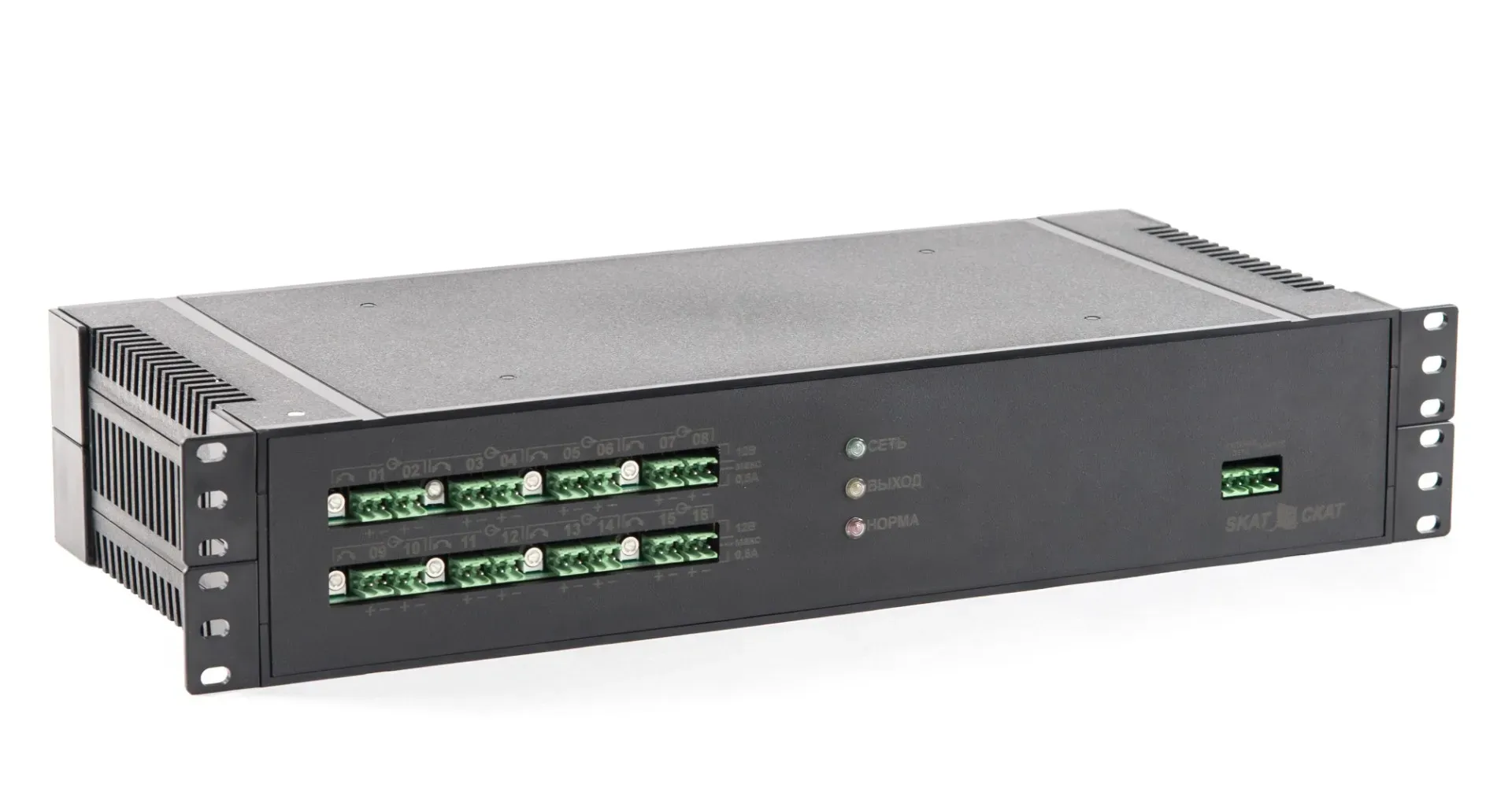 Источник вторичного электропитания SKAT-V16 Rack 19 1U 0.5А под 2шт 26 Ач Бастион 2155