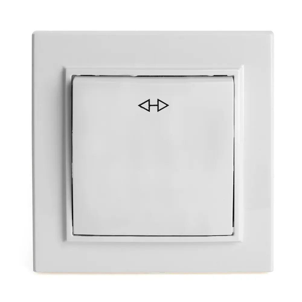 Переключатель одноклавишный перекрестный, серия Эрна, белый, Stekker FERON 39925