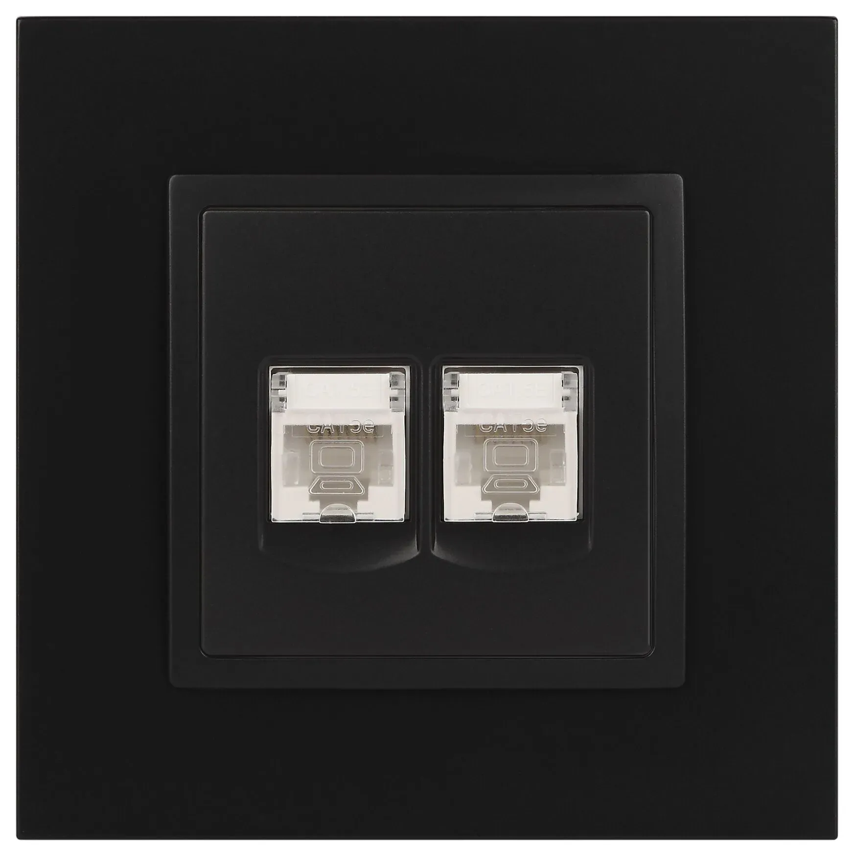 Розетка 2хRJ45, Эра Elegance, антрацит, 14-3108-05 Б0034312