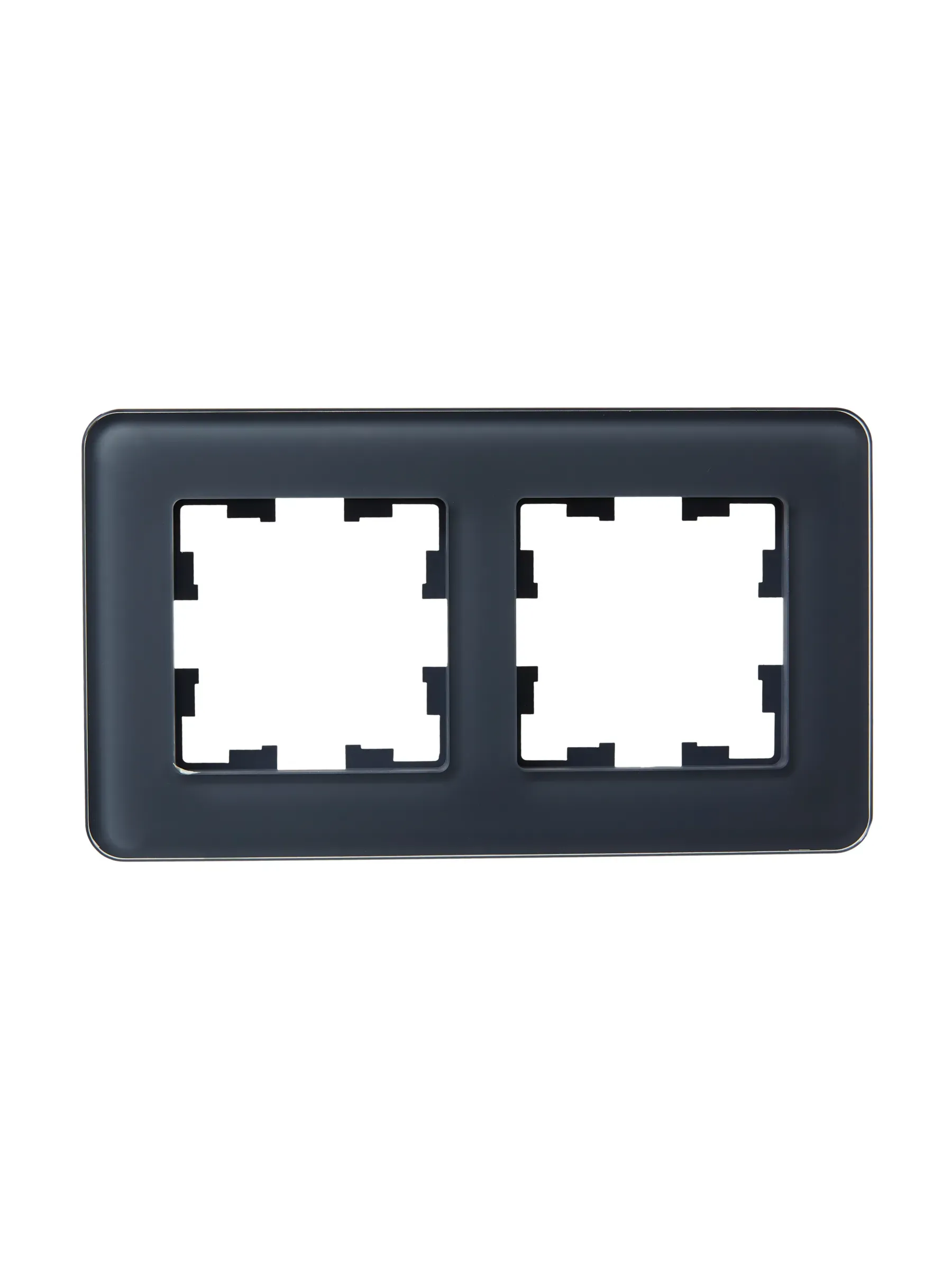 BRITE Рамка 2 поста РУ-2-2-Бр стекло графит RE IEK