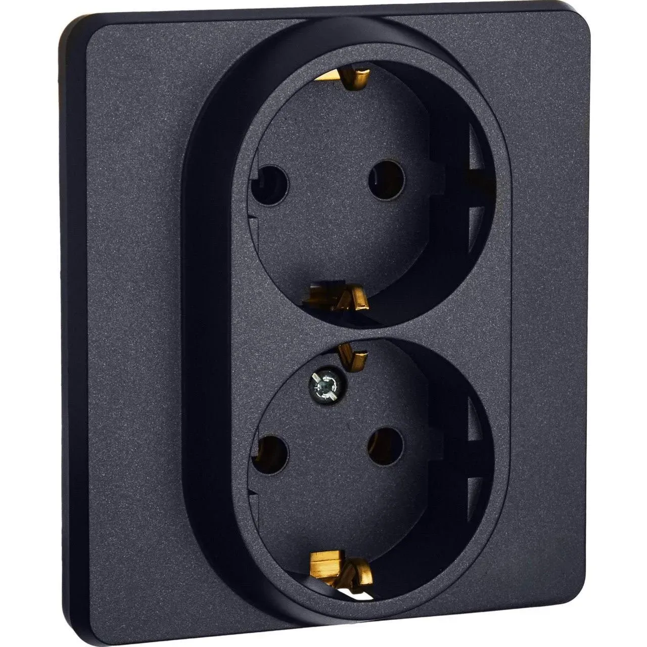 Розетка 2 x 2К+З немецкий стандарт 16 А 250 В~ INSPIRIA антрацит LEGRAND 673753