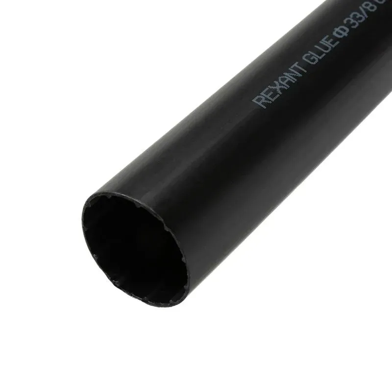 Термоусаживаемая трубка клеевая 33,0 8,0 мм, (3-4-1), черная, REXANT REXANT 26-0033