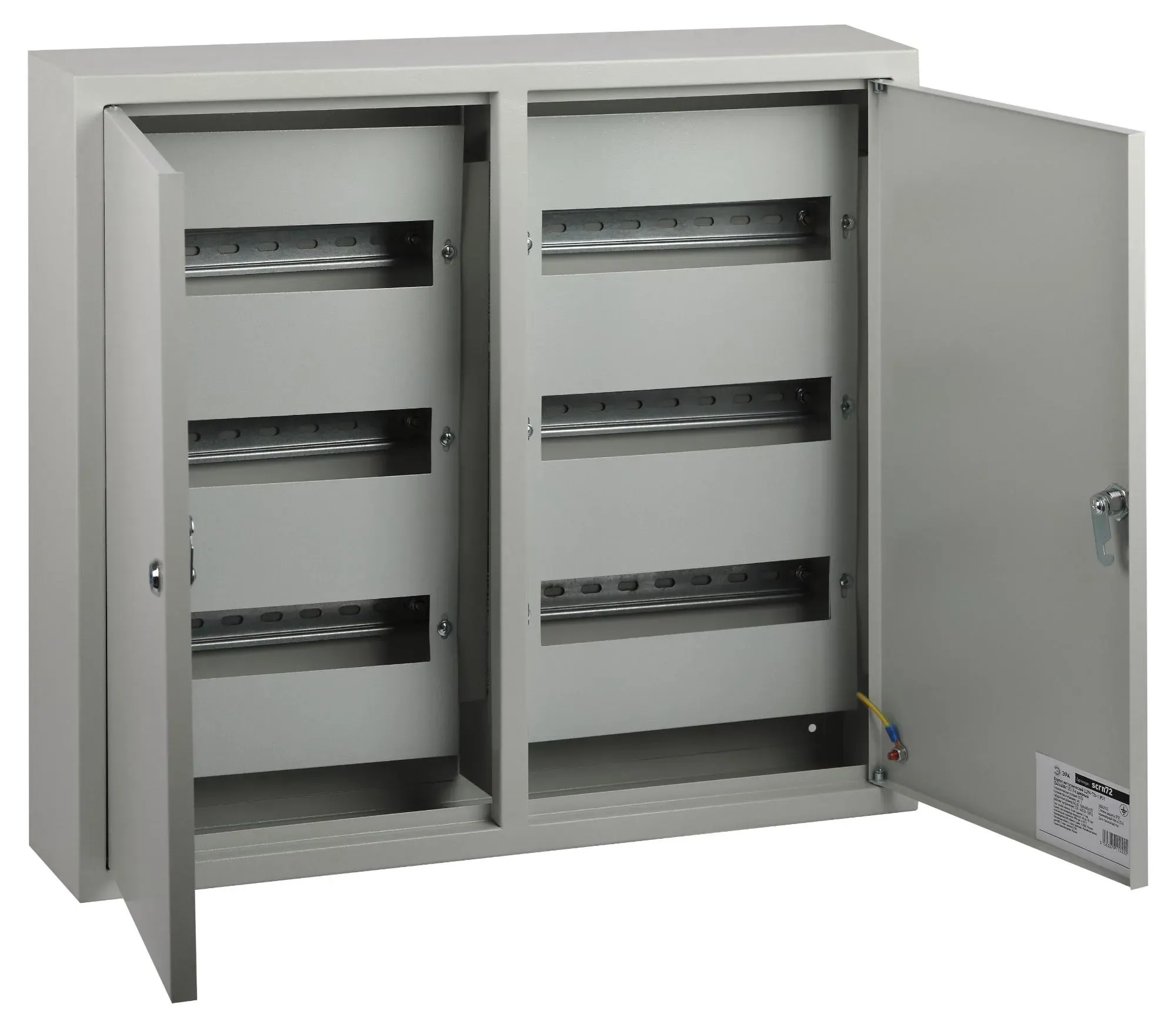 Корпус металлический навесной щрн-72 2-х дверный (540х600х120) ip31 ухлз серый ЭРА Б0062915