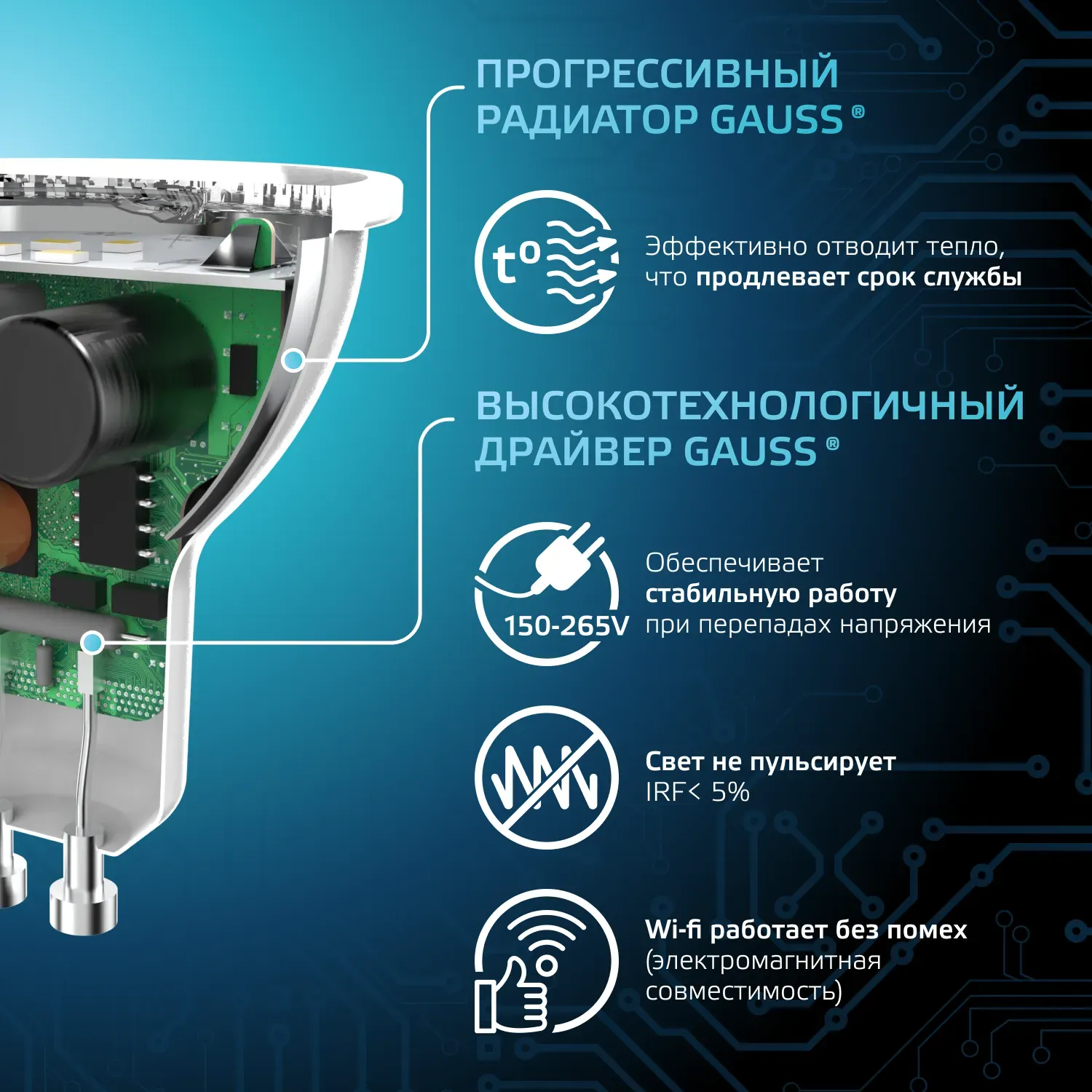 Лампа MR16 5W 530Лм 4100K GU10 LED 1/10/100