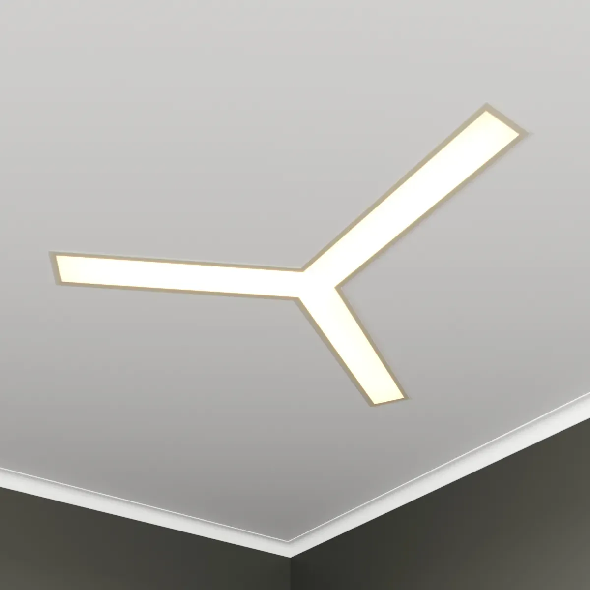 Светильник светодиодный RVE-LBX-TRINITY-1830-V (Трехлучевой крест 1830х1589х100мм S80мм 76Вт встраиваемый 4000K Белый) RVElektro RVE00003162