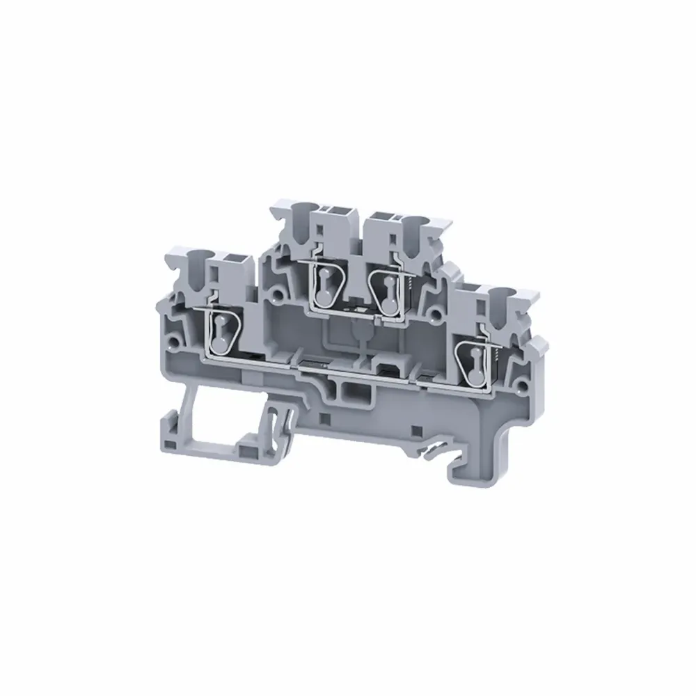 Клемма двухярусная пружинная OptiClip CXDL-2,5-2L-I-серый КЭАЗ Optima (от-ка) 289764