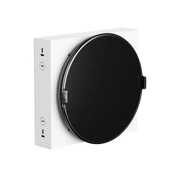 Корпус artshell round встраиваемый силовой круглый 16 модулей чёрное стекло ekf EKF ARTSHELL-R-16P-CB