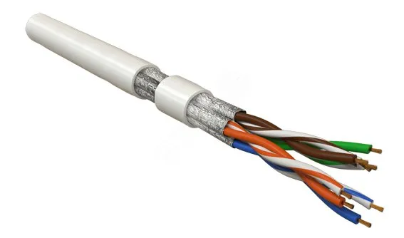 Витая пара U/FTP кат 6 4 пары AWG26 patch IN LSZH нг(А)-HF белый 100м