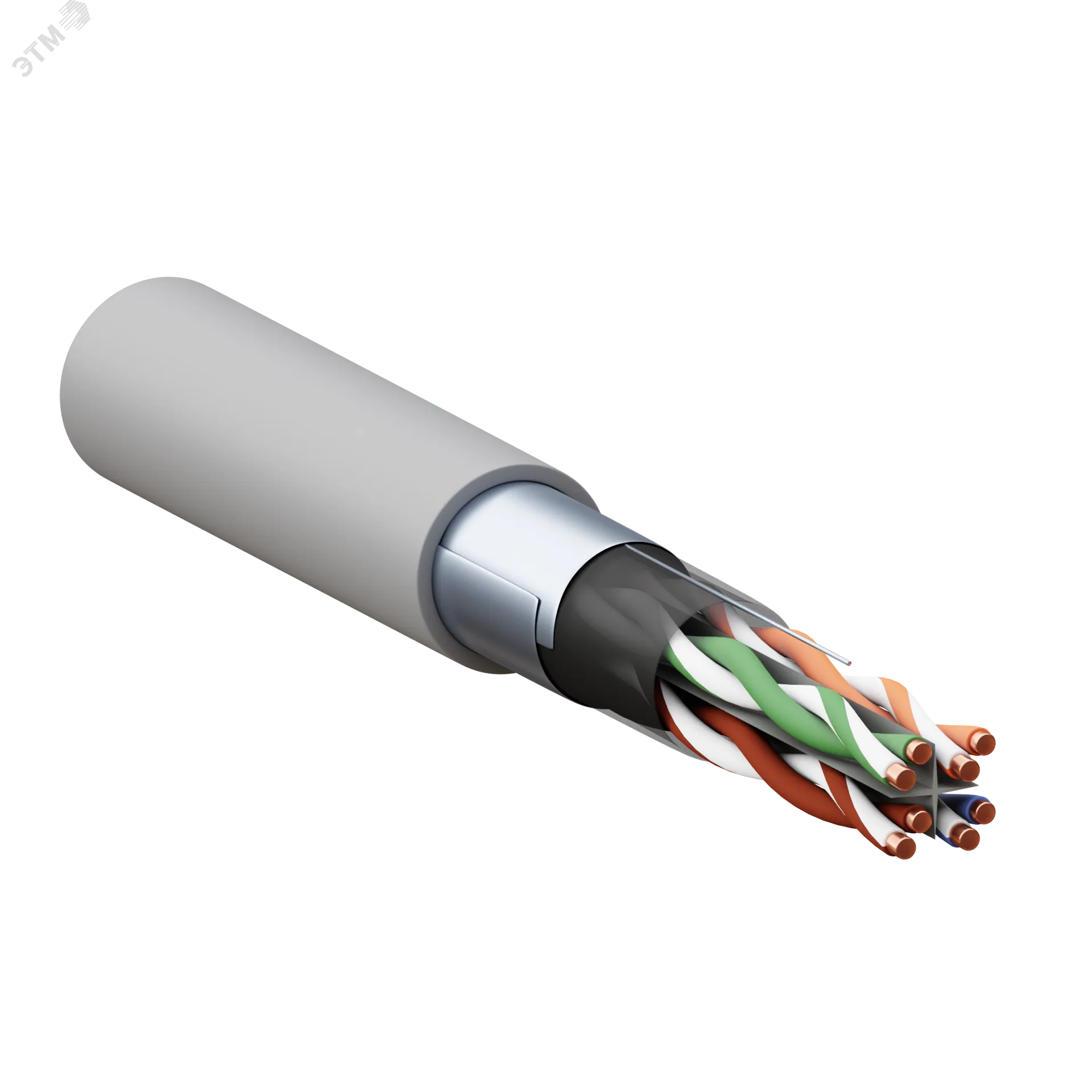 Витая пара TERACOM PRO 6 F/UTP 4 пары solid 23AWG LSZH нг(А)-HF серый 305м