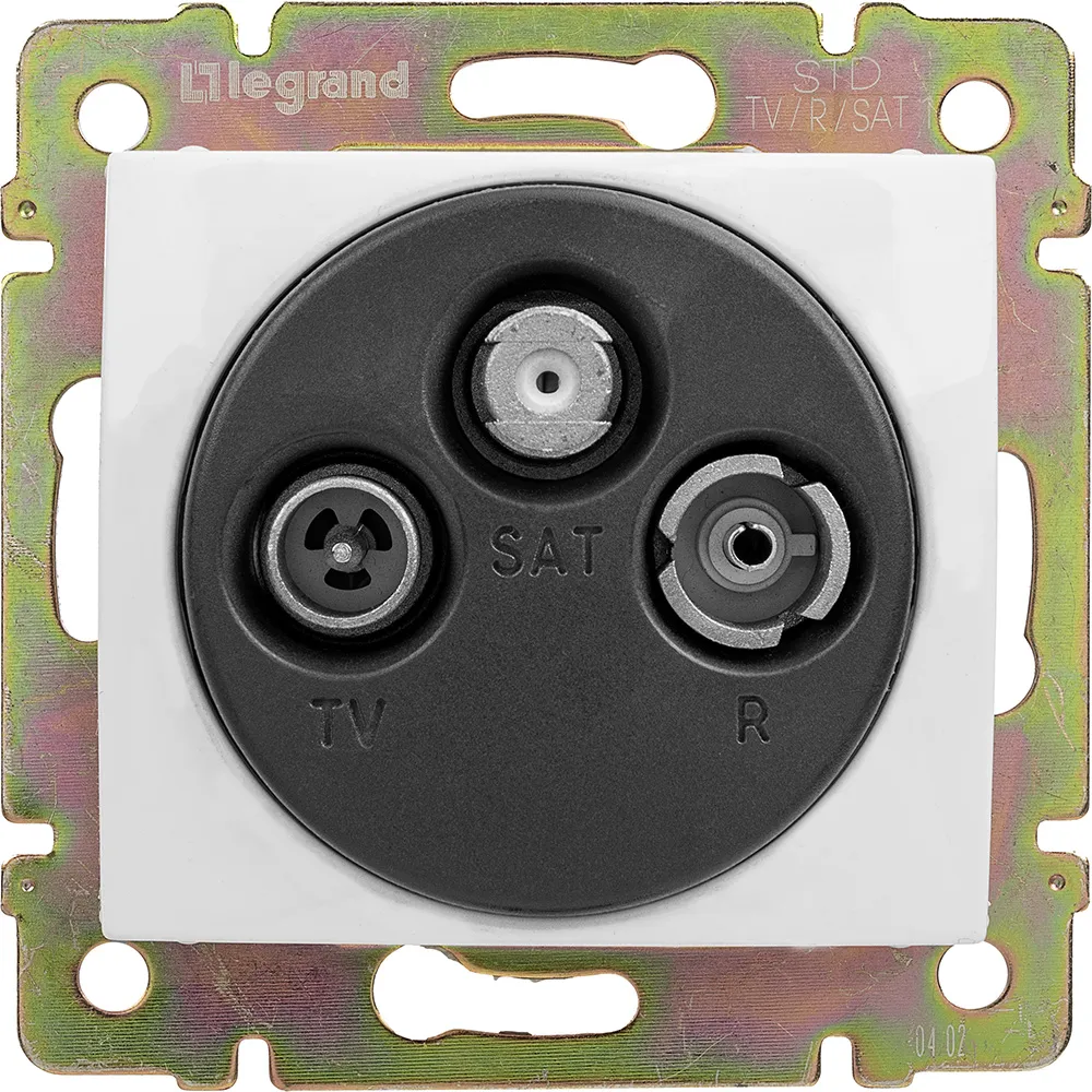 VALENA Розетка телевизионная TV-FM-SAT звезда в рамку белая LEGRAND 774435