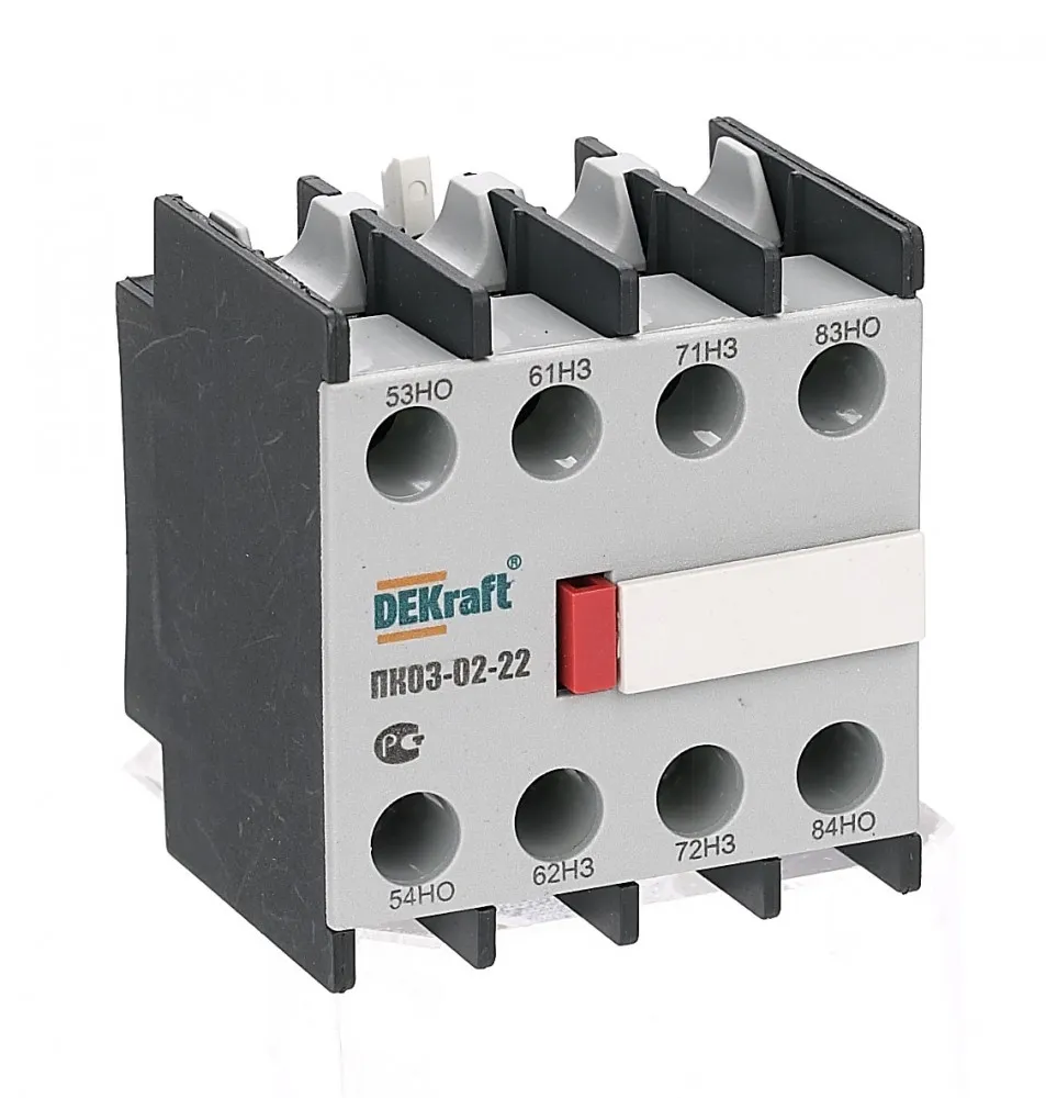 Приставка контактная ПК03-02-22 лицевая установка 2НО+2НЗ SE (Dekraft) 24105DEK