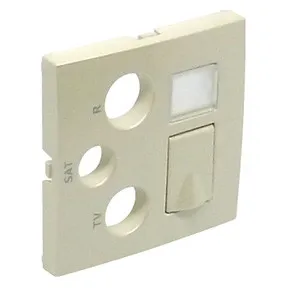 Efapel 90770 TPE Лицевая панель для мультимедийных розеток R-TV-SAT-RJ45/R-TV-SAT-RJ45-SC, цвет жемчуг Efapel 90770 TPE