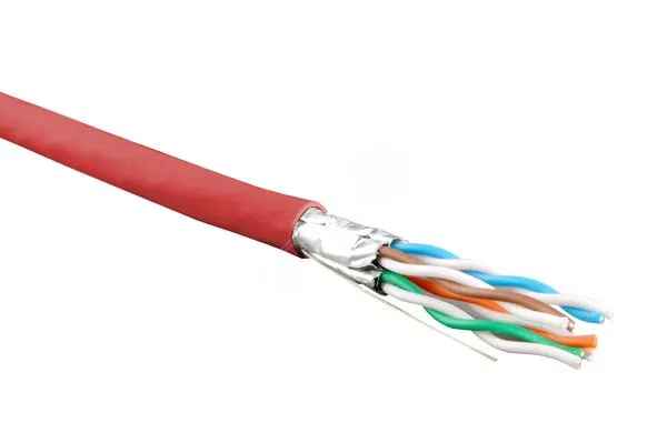 Витая пара U/FTP кат 6 4 пары AWG23 solid IN LSZH нг(А)-HF красный 500м