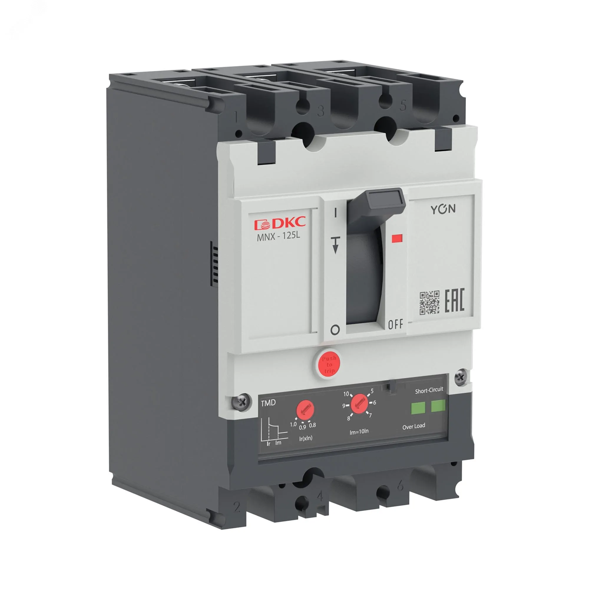 Авт. выкл. yon pro mnx125l 3p 100a 70ka при ac415v расц. tmd ДКС MNX125L3PTMD0100