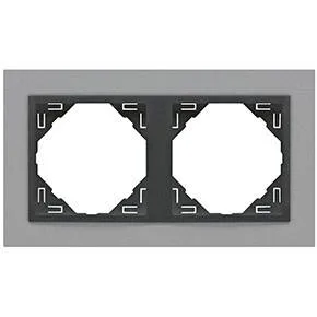 Efapel 90920 TAS Двойная рамка, алюминий/серый Efapel 90920 TAS