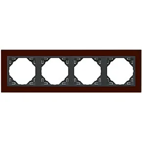 Efapel 90940 TBS 4-х местная рамка, темно красный/серый Efapel 90940 TBS