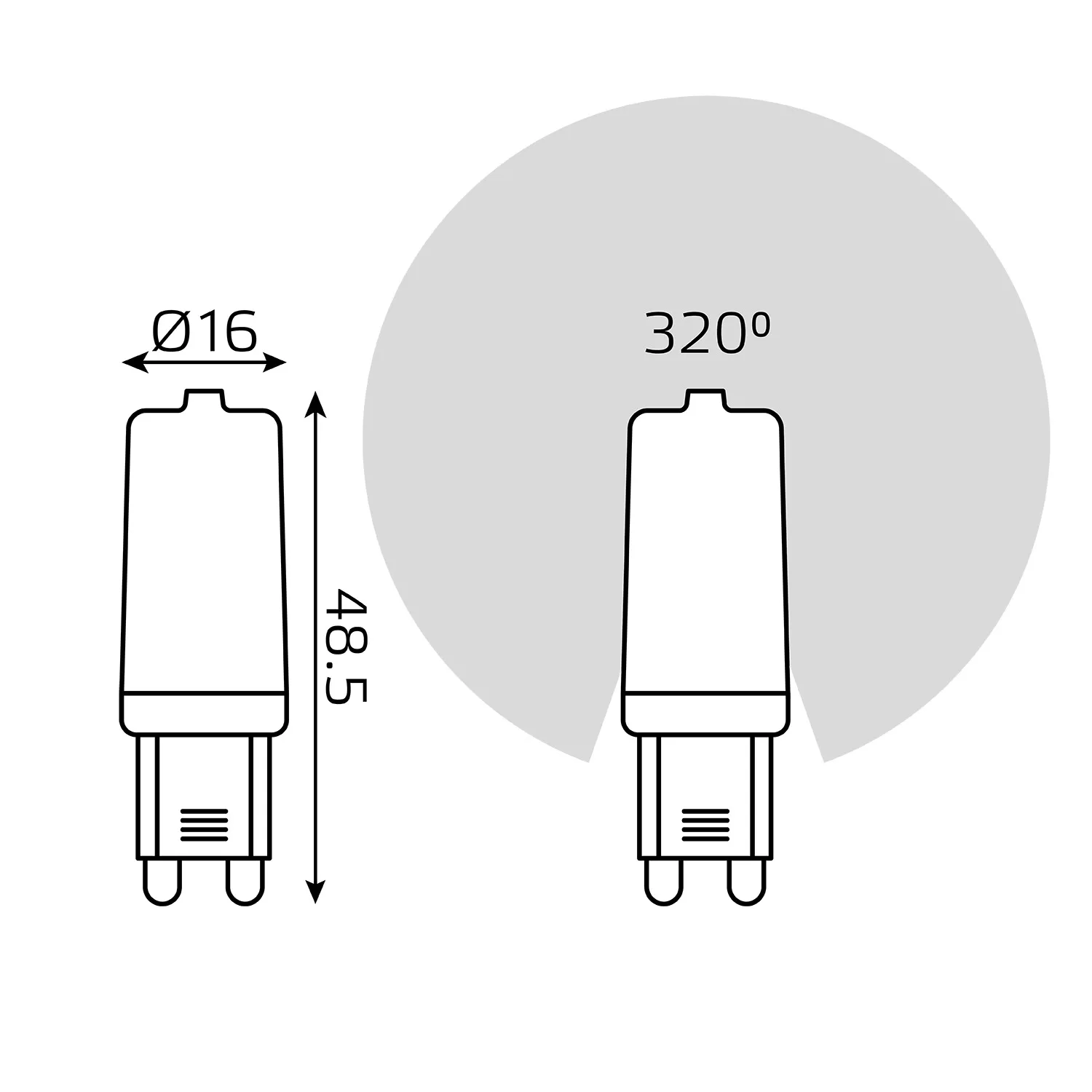 Лампа светодиодная LED 3 Вт 240 лм 3000К AC180-240В G4 капсула теплая пластиковая Elementary