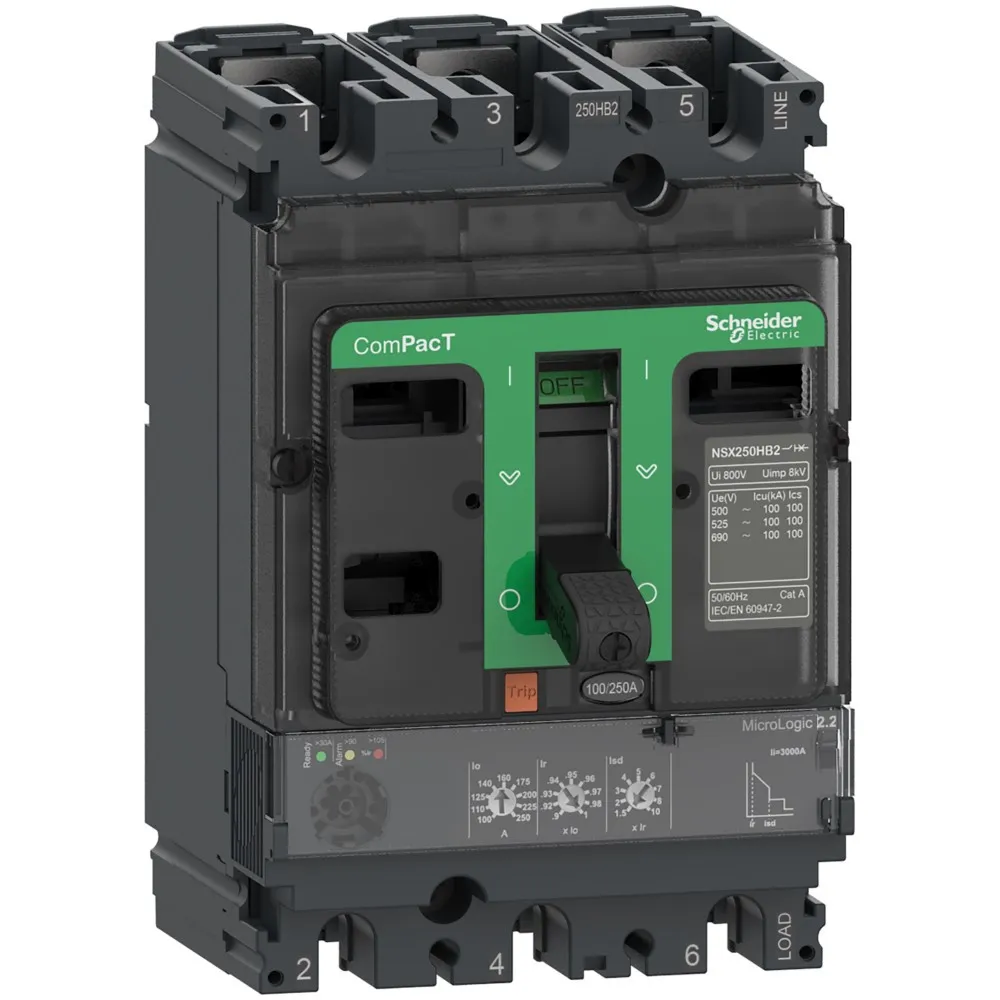 АВТОМ.ВЫКЛ.NSX250F 36kA AC 3П3Т 160A MLOGIC 2.2 SE (Schneider) C25F32D160