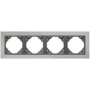 Efapel 90940 TRS 4-х местная рамка, хром/серый Efapel 90940 TRS