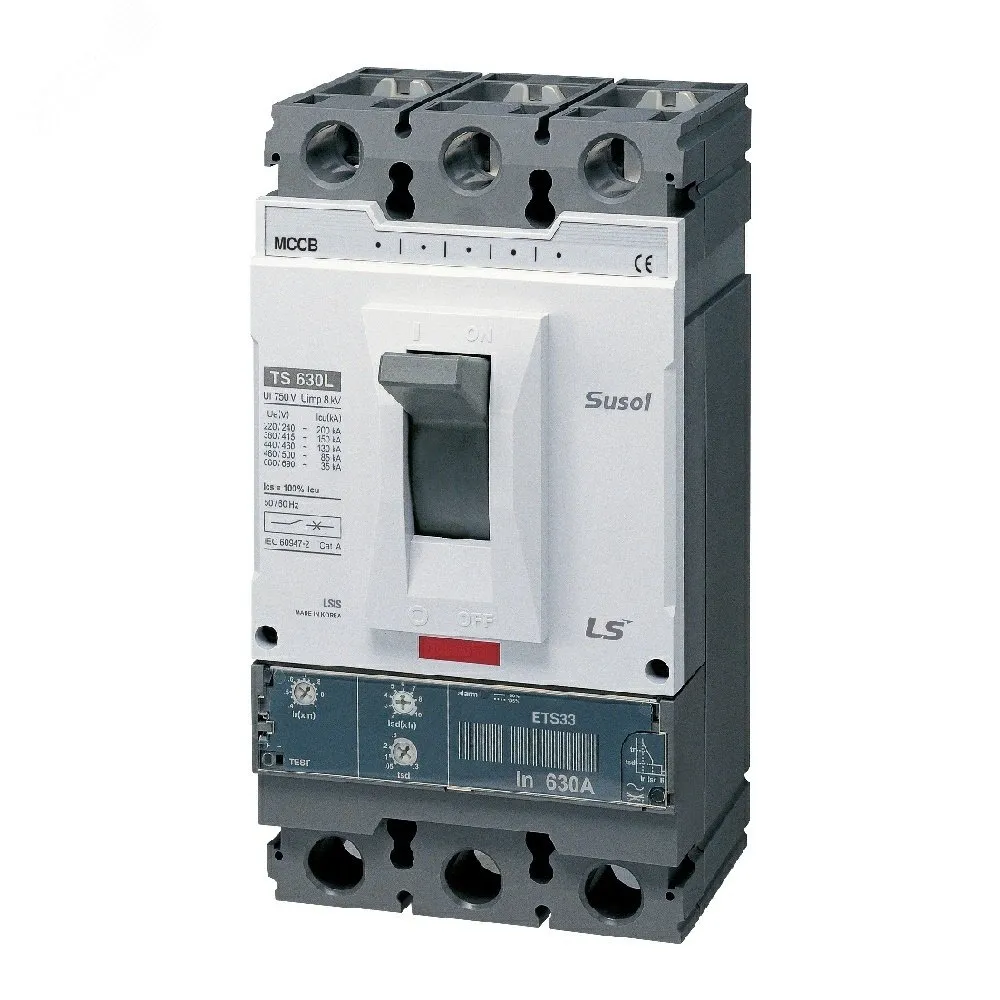 Автоматический выключатель TS630N (65kA) ETS33 400A 3P3T LSIS Co 0108006000