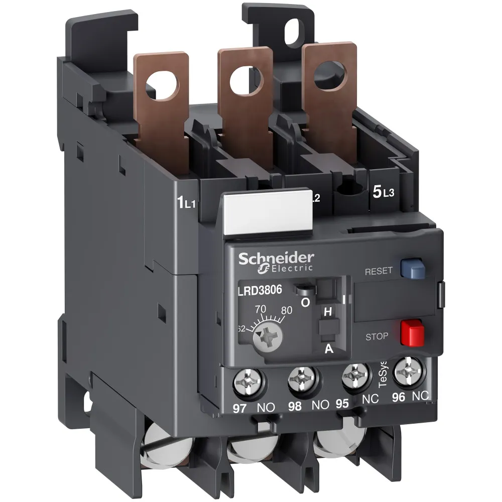 Реле перегрузки тепловое 62-80А класс 10A присоединение под кольцевой наконечник SE (Schneider) LRD3806