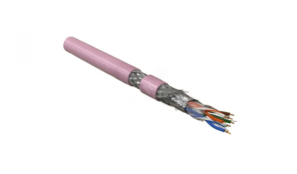 Витая пара SF/UTP кат 5e 4 пары AWG26 patch IN LSZH нг(А)-HF розовый 305м