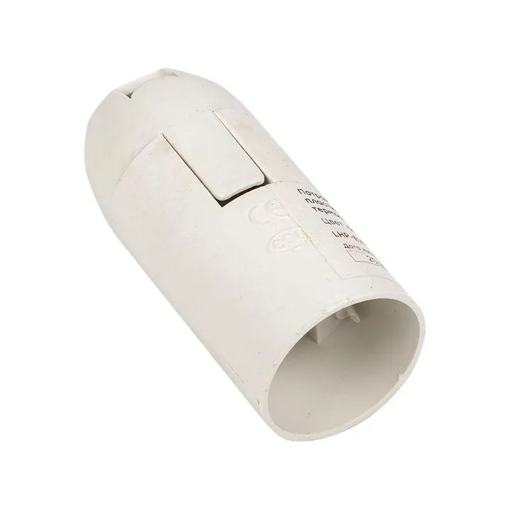 Патрон Е14 пластиковый подвесной термостойкий пластик белый PROxima EKF LHP-E14-s