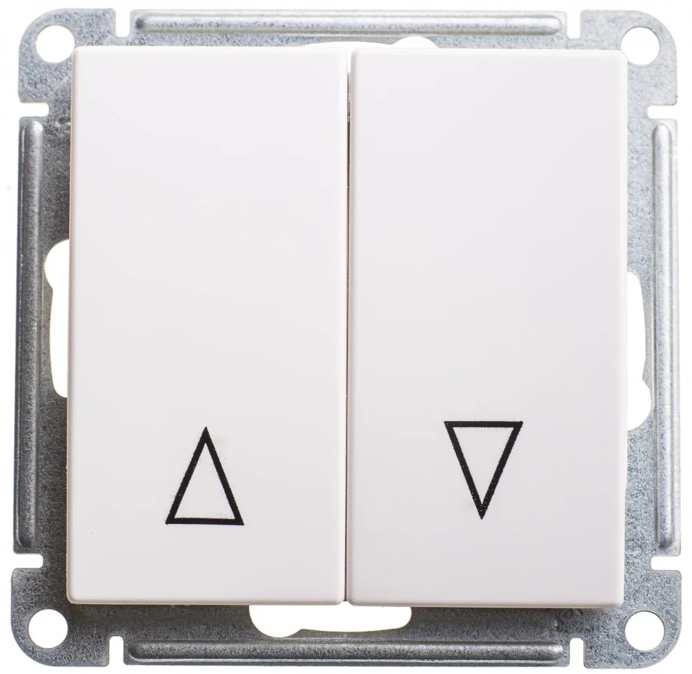 W59 Выключатель двухклавишный, с механический блокировкой для жалюзи, механизм, белый SE (Потенциал) VS410-253-1-86