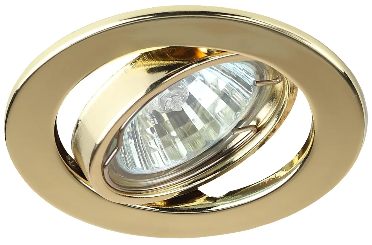 Светильник штампованный поворотный MR16,12V/220V, 50W золото ST2A GD ЭРА C0043806
